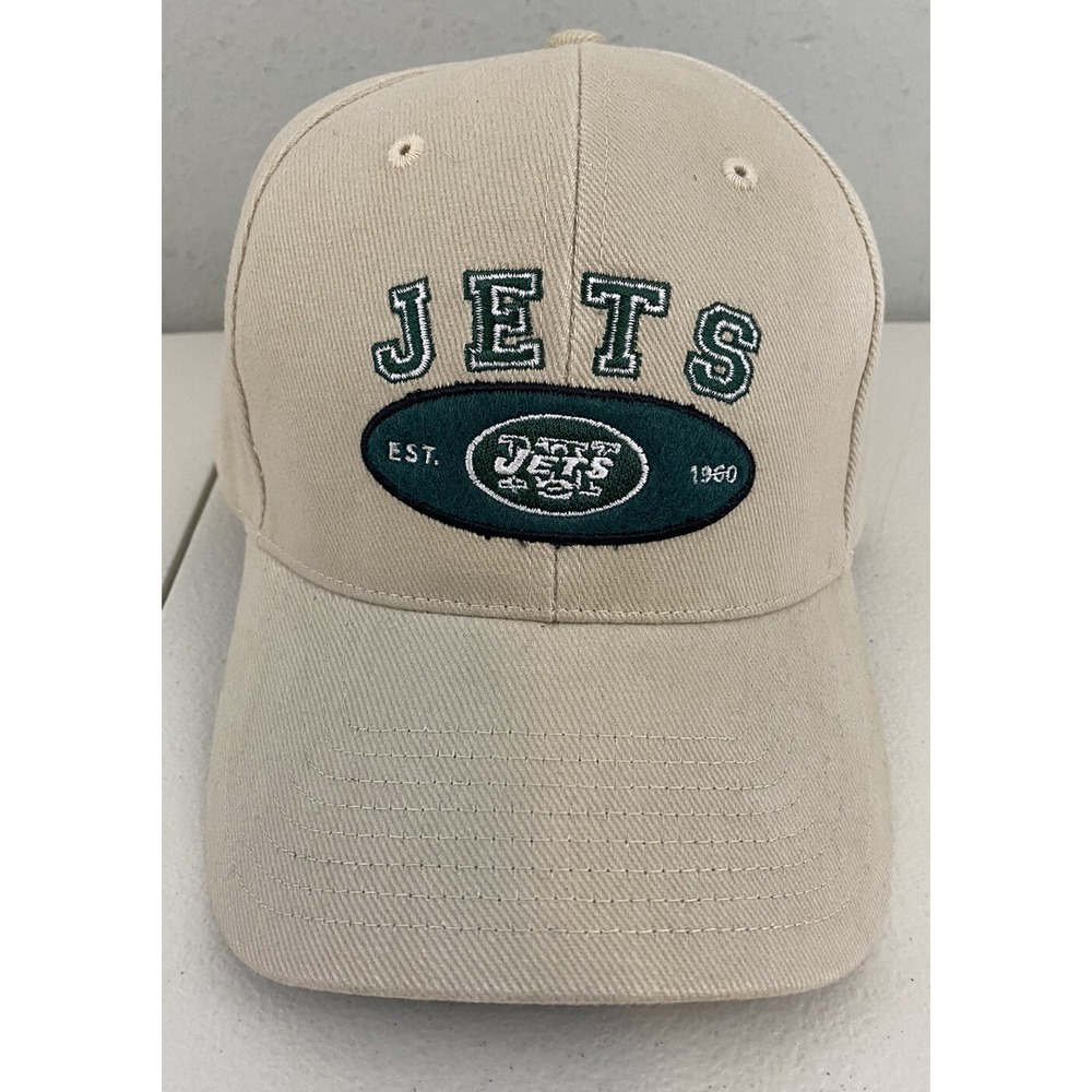 Vintage Twins Enterprise New York Jets Game Day Strapback Hat Tan Adjustable